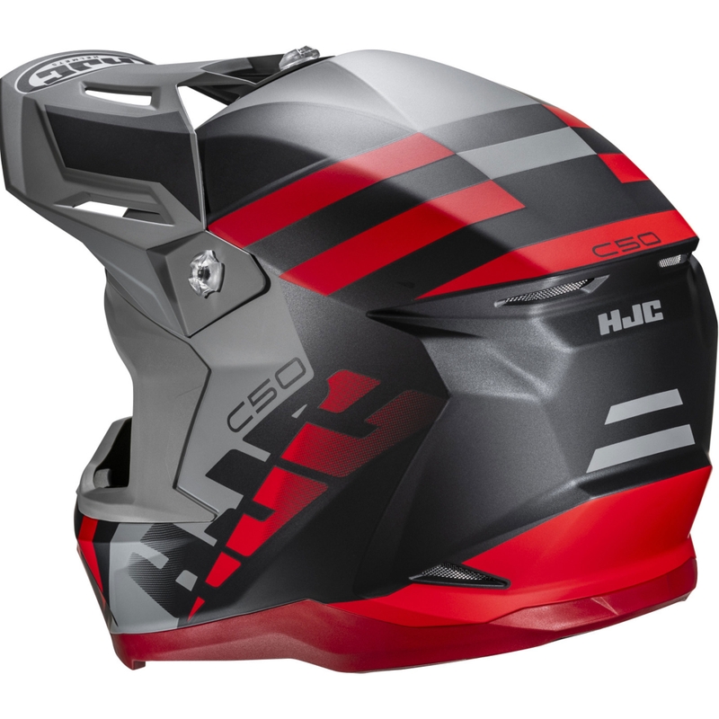 Casque de motocross HJC C50 Mirage MC1SF noir-gris-rouge