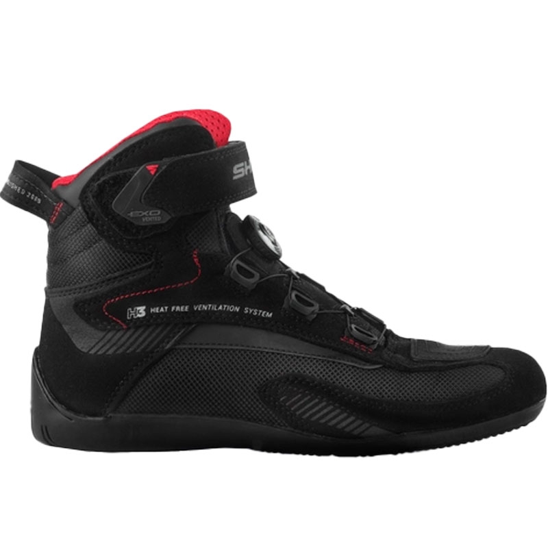 Bottes de moto pour femmes Shima Exo Vented noir-gris-rouge