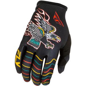 Gants de motocross FLY Racing - USA Lite Americana noir-rouge-or