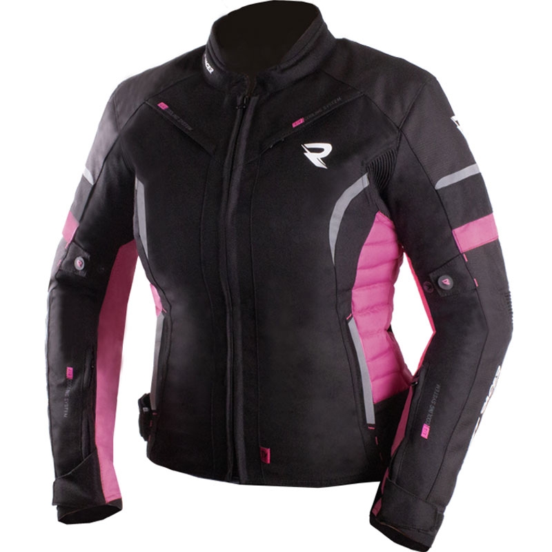Veste moto femme Street Racer Betty II noir-rose