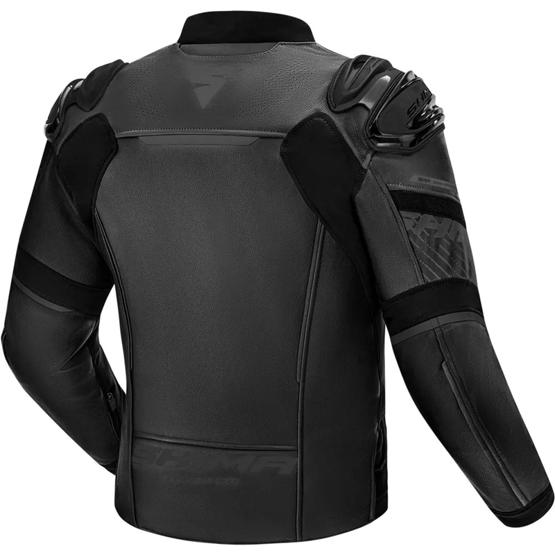 Blouson moto en cuir Shima Bandit 2.0 noir-noir