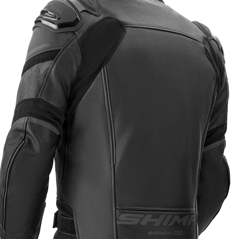 Blouson moto en cuir Shima Bandit 2.0 noir-noir