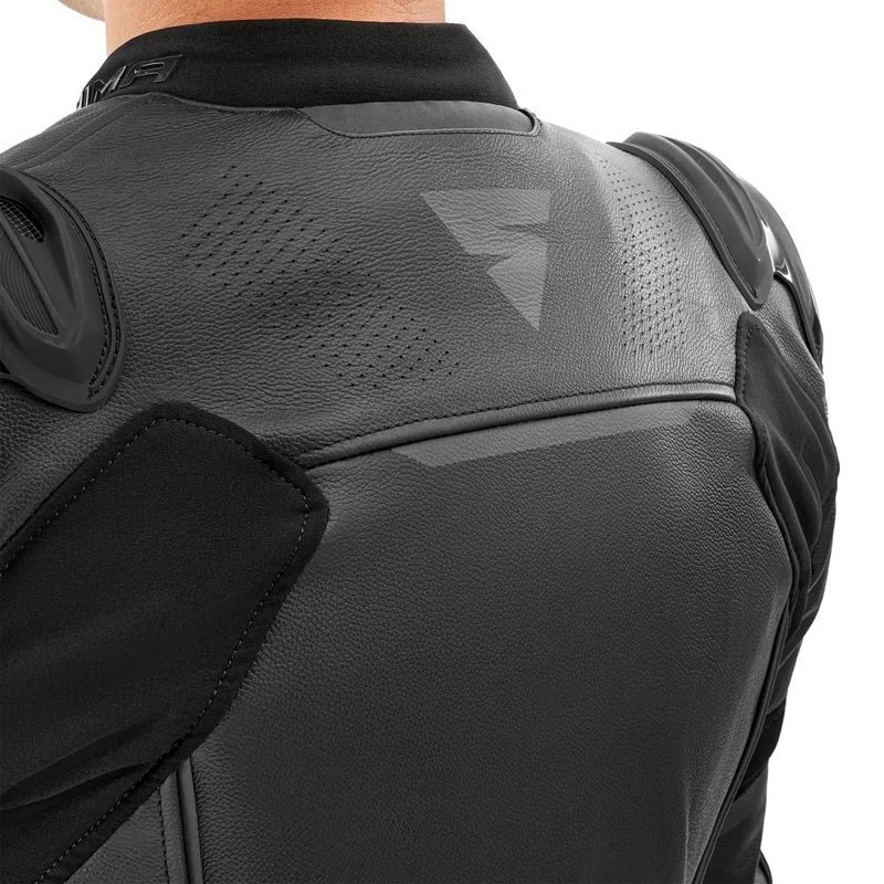 Blouson moto en cuir Shima Bandit 2.0 noir-noir