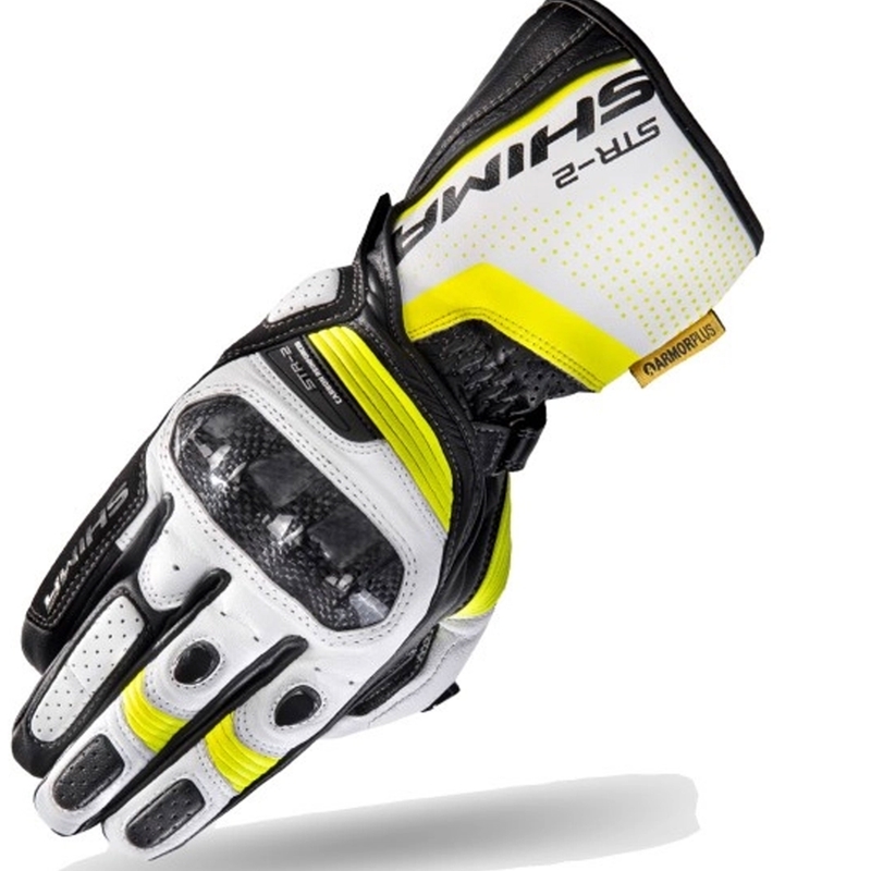 Gants Shima STR-2 noir-blanc-jaune fluo