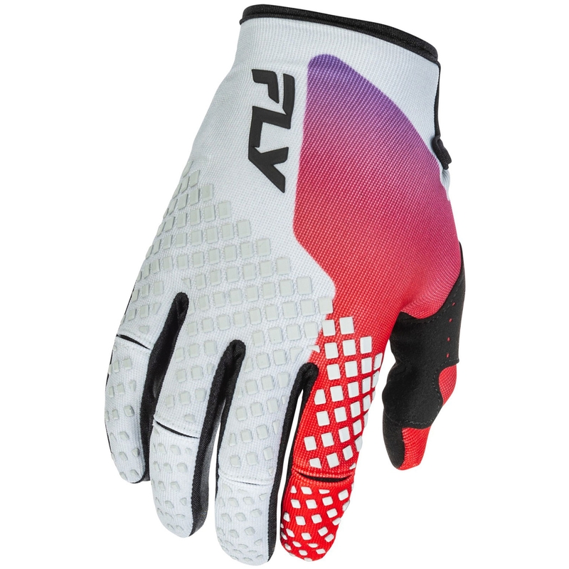 Gants de motocross FLY Racing - USA Kinetic gris-rouge-violet-noir