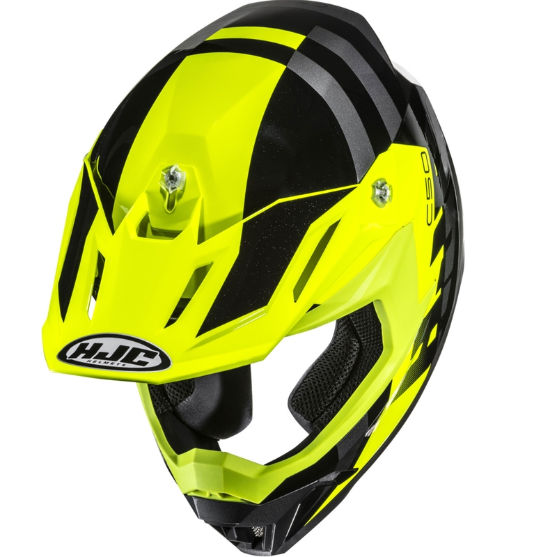 Casque motocross HJC C50 Mirage MC3H noir-jaune fluo-gris