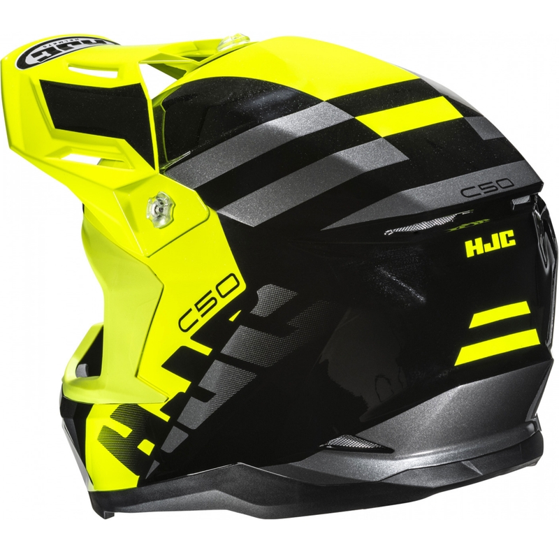 Casque motocross HJC C50 Mirage MC3H noir-jaune fluo-gris