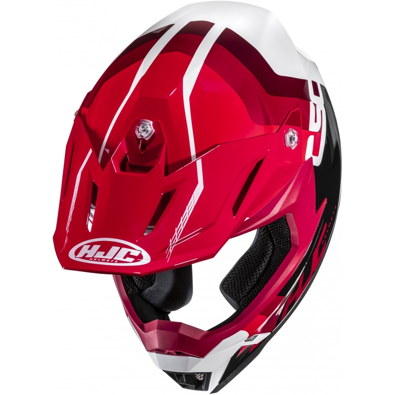 Casque de motocross HJC C50 Primal MC1 noir-rouge-blanc