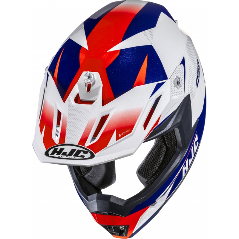 Casque de motocross HJC C50 Slide MC21 blanc-bleu-rouge