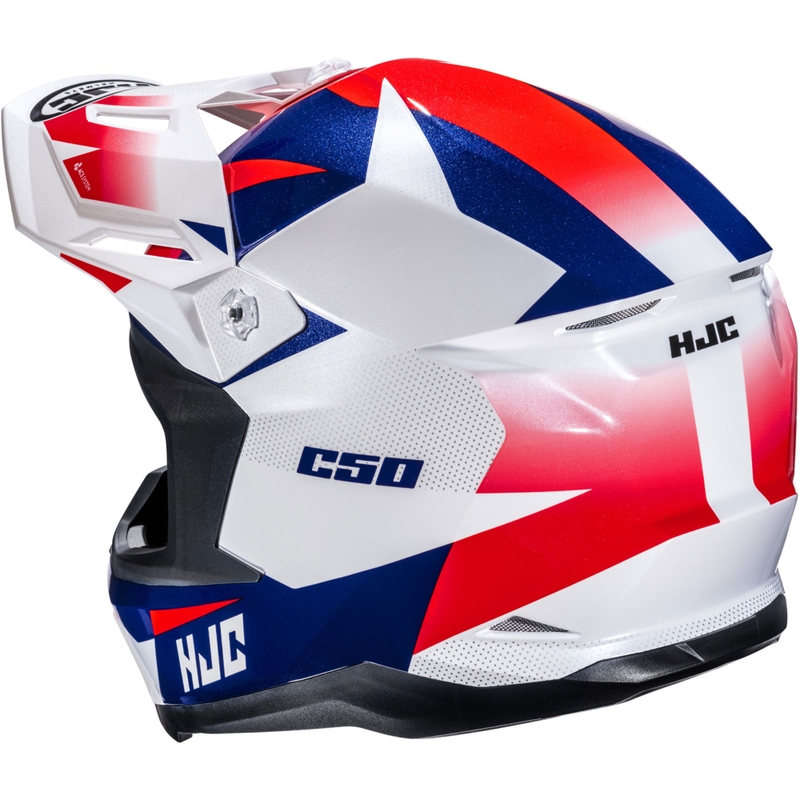 Casque de motocross HJC C50 Slide MC21 blanc-bleu-rouge