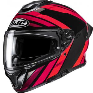 Casque moto intégral HJC C71 Faber MC1 noir-rouge