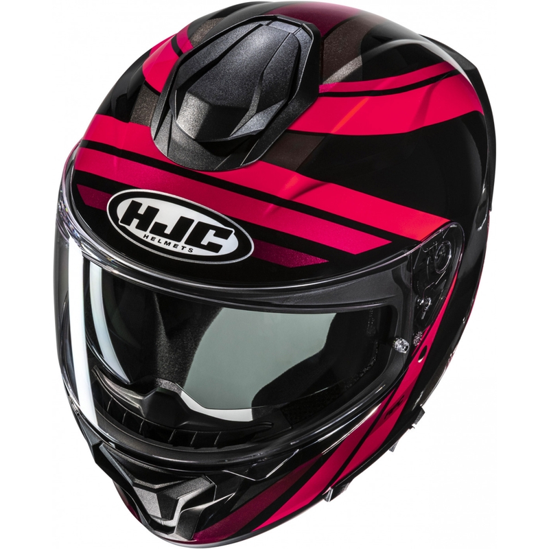 Casque moto intégral HJC C71 Faber MC1 noir-rouge