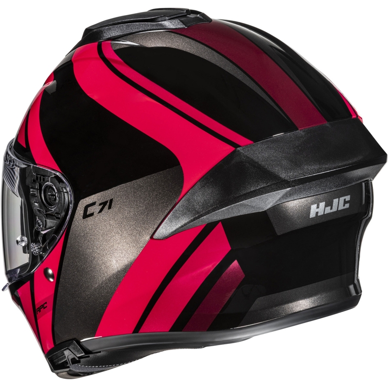 Casque moto intégral HJC C71 Faber MC1 noir-rouge