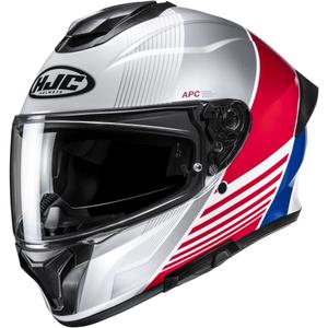 Casque moto intégral HJC C71 Morix MC21 blanc-rouge-bleu