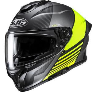 Casque moto intégral HJC C71 Morix MC3HSF noir-gris-jaune fluo