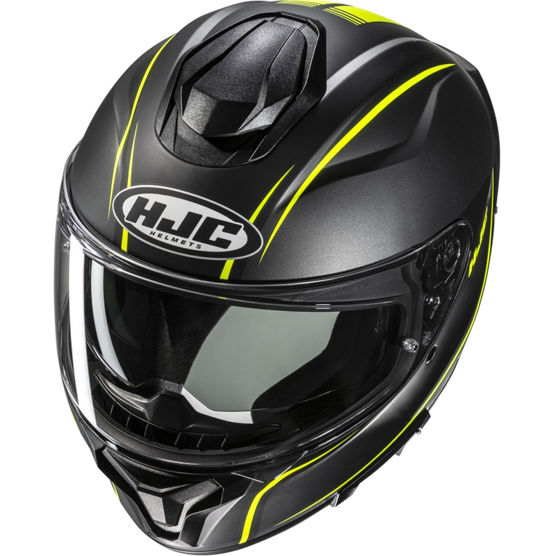 Casque moto intégral HJC C71 Quez MC3HSF noir-jaune fluo