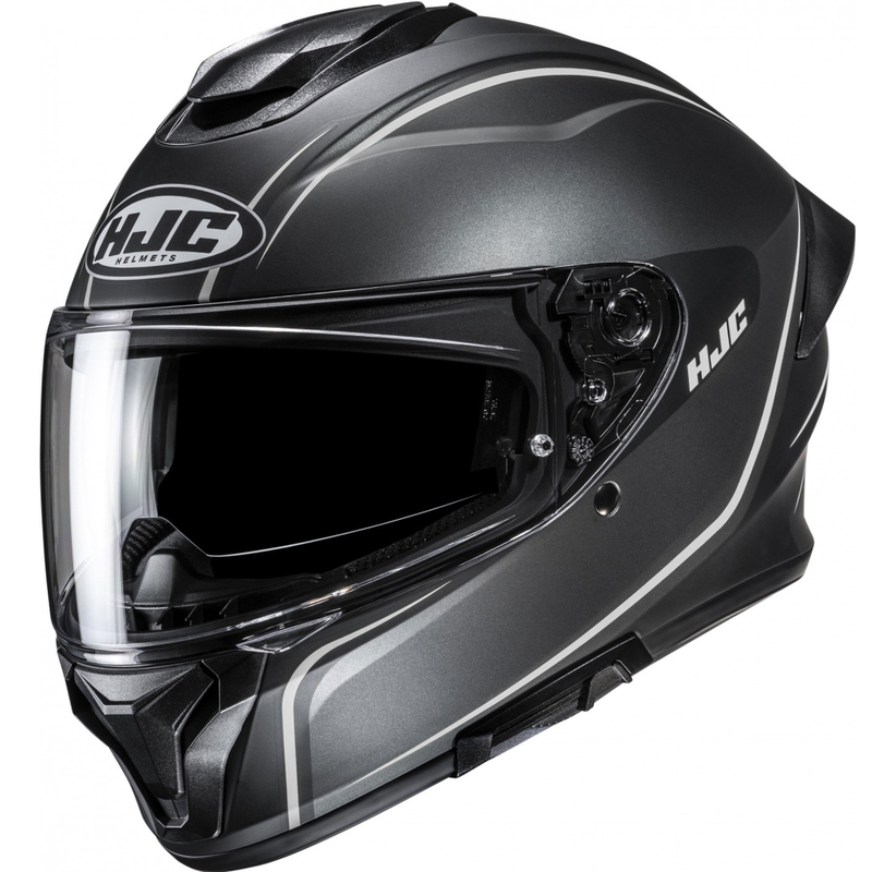 Casque moto intégral HJC C71 Quez noir-argent