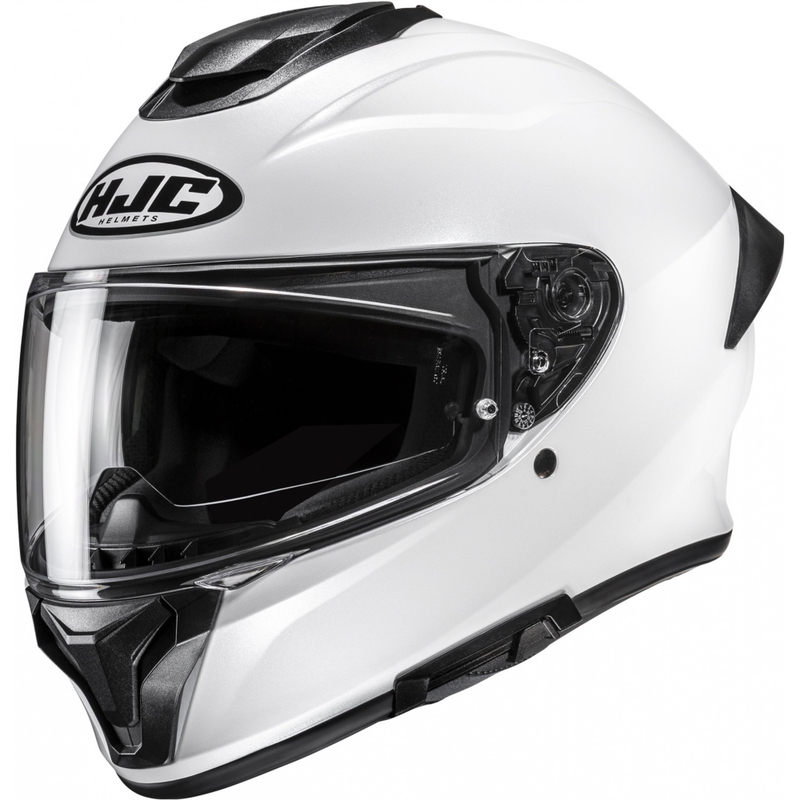 Casque moto intégral HJC C71 Solid blanc perle