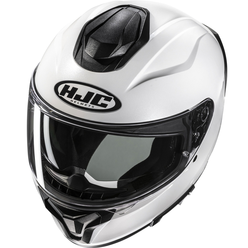 Casque moto intégral HJC C71 Solid blanc perle
