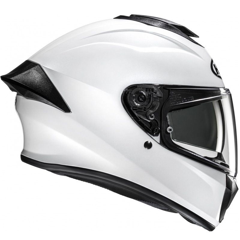 Casque moto intégral HJC C71 Solid blanc perle