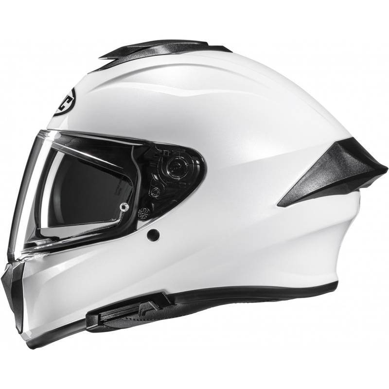 Casque moto intégral HJC C71 Solid blanc perle