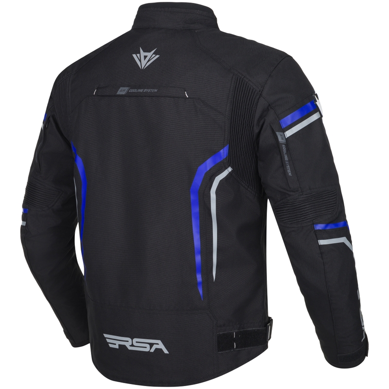 Veste moto RSA Compact 2 noir-gris-bleu