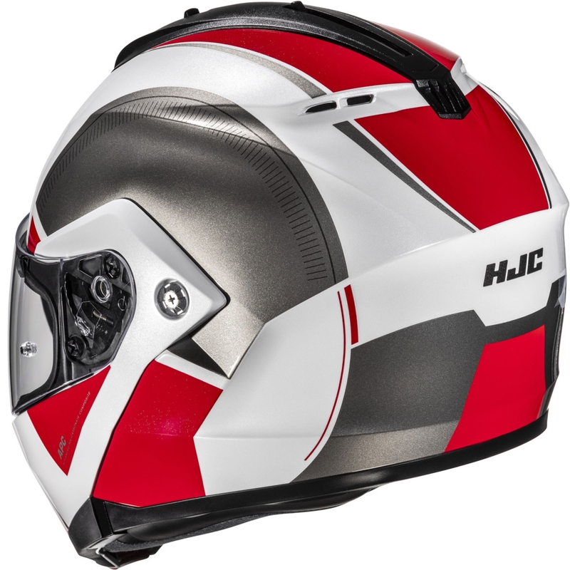 Casque moto modulable HJC C91N Jyn MC1 noir-blanc-rouge