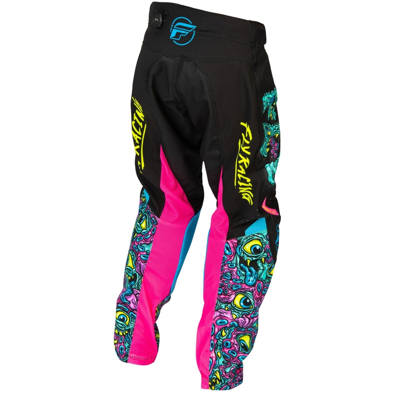Pantalon motocross enfant FLY Racing - USA Kinetic Mutant noir-multicolore
