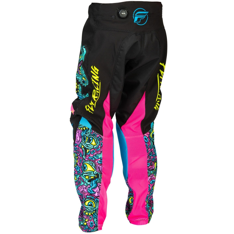 Pantalon motocross enfant FLY Racing - USA Kinetic Mutant noir-multicolore