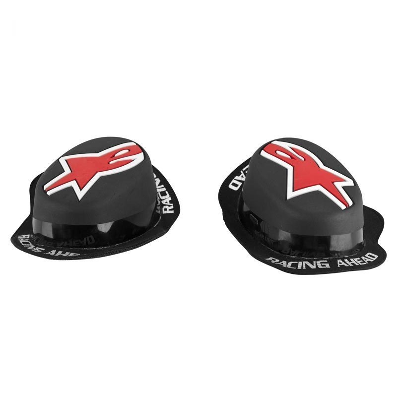 Genouillères Alpinestars GP Rain noires et rouges