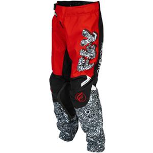 Pantalon motocross enfant FLY Racing - USA Kinetic Mutant rouge-blanc-noir