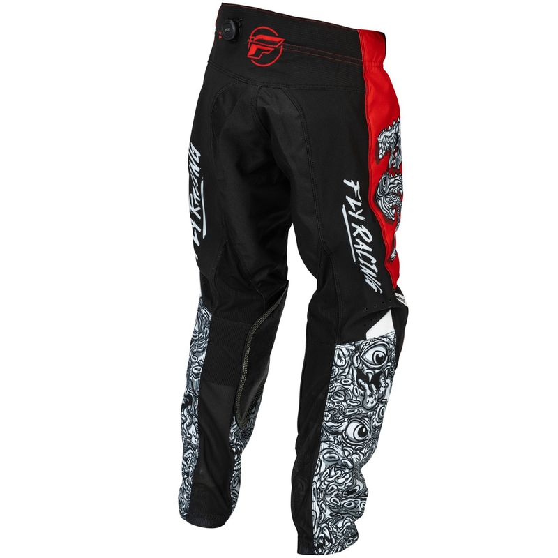 Pantalon motocross enfant FLY Racing - USA Kinetic Mutant rouge-blanc-noir