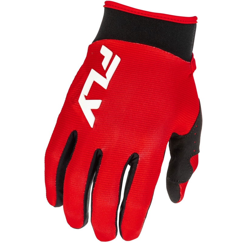 Gants de motocross pour enfants FLY Racing - USA F-16 rouge-noir-blanc