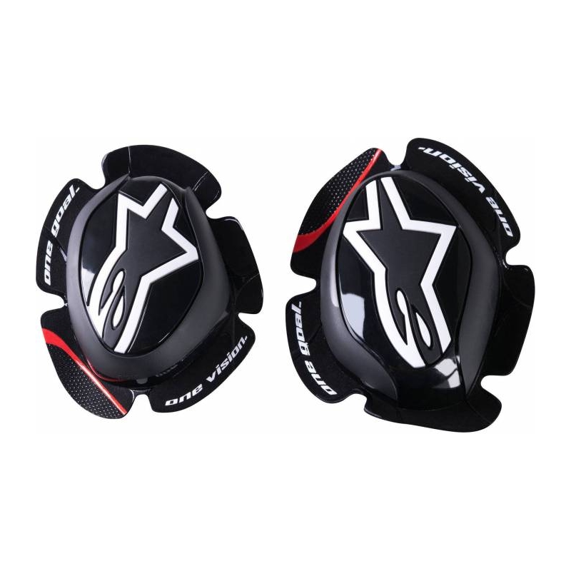 Genouillères Alpinestars GP Pro Dynamics noires, blanches et rouges