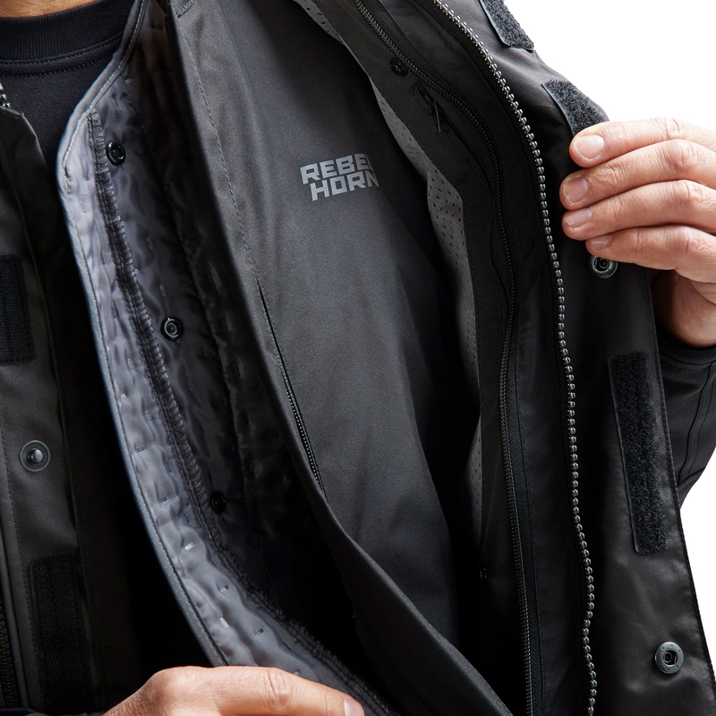 Veste moto Rebelhorn Cubby V noir-anthracite-rouge