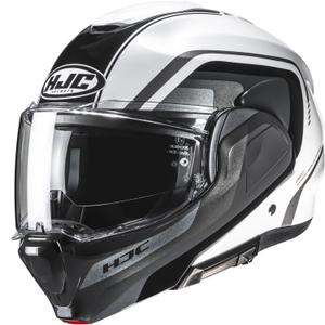 Casque moto modulable HJC F100 Reff MC1 noir-blanc