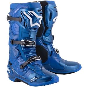 Bottes de moto Alpinestars Tech 10 bleu-noir-blanc