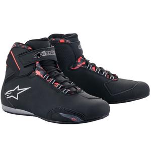 Bottes de moto Alpinestars Sektor Waterproof Noir-Rouge-Gris-Camo