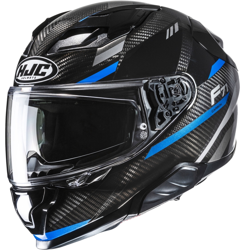 Casque moto intégral HJC F71 CARBON Esira MC2 noir-bleu