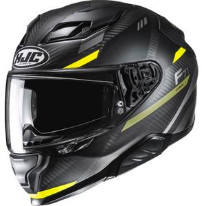 Casque moto intégral HJC F71 CARBON Esira MC3HSF noir-jaune fluo