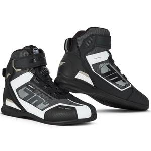Bottes de moto SEVENTY DEGREES SD-BR3 Veloce PRO noir et blanc