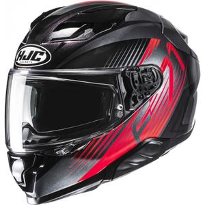 Casque moto intégral HJC F71 Catos MC1 noir-rouge