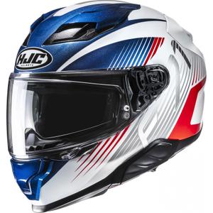 Casque moto intégral HJC F71 Catos MC21 blanc-bleu-rouge