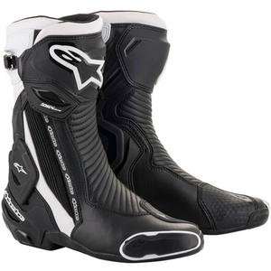 Bottes de moto Alpinestars SMX Plus 2 noires et blanches