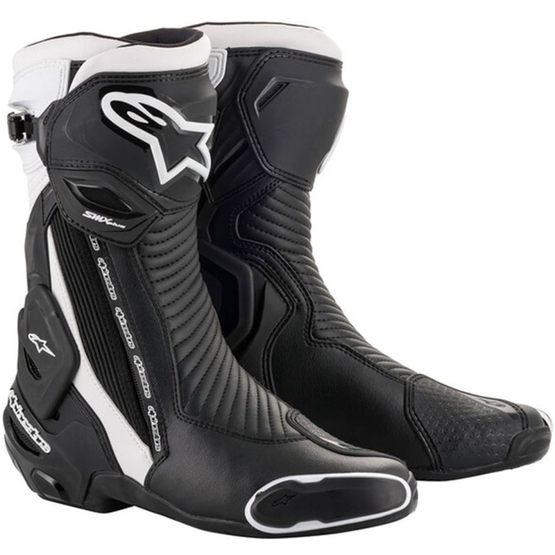 Bottes de moto Alpinestars SMX Plus 2 noires et blanches
