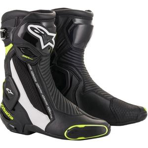 Bottes moto Alpinestars SMX Plus 2 noir-blanc-jaune fluo
