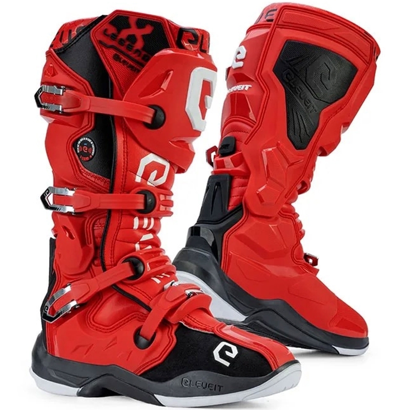Bottes de moto Eleveit X-Legend rouges