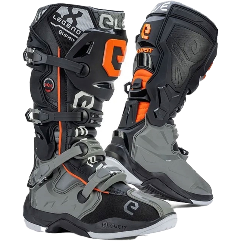 Eleveit X-Legend bottes moto gris-orange