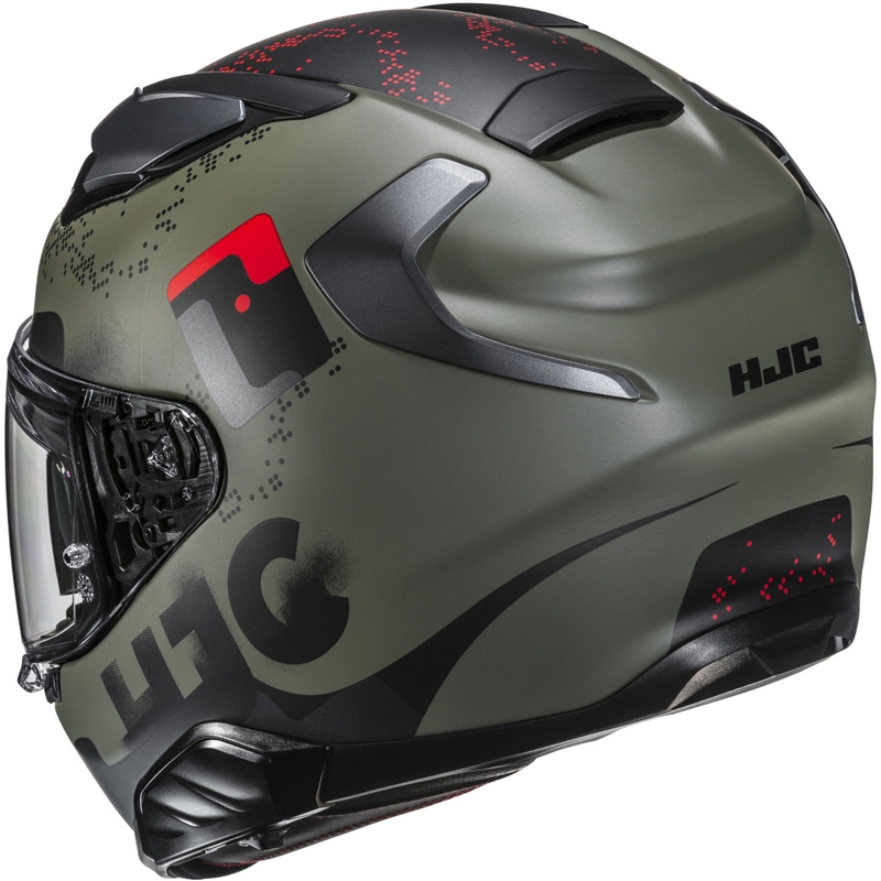 Casque moto intégral HJC F71 Faco MC1SF kaki-noir