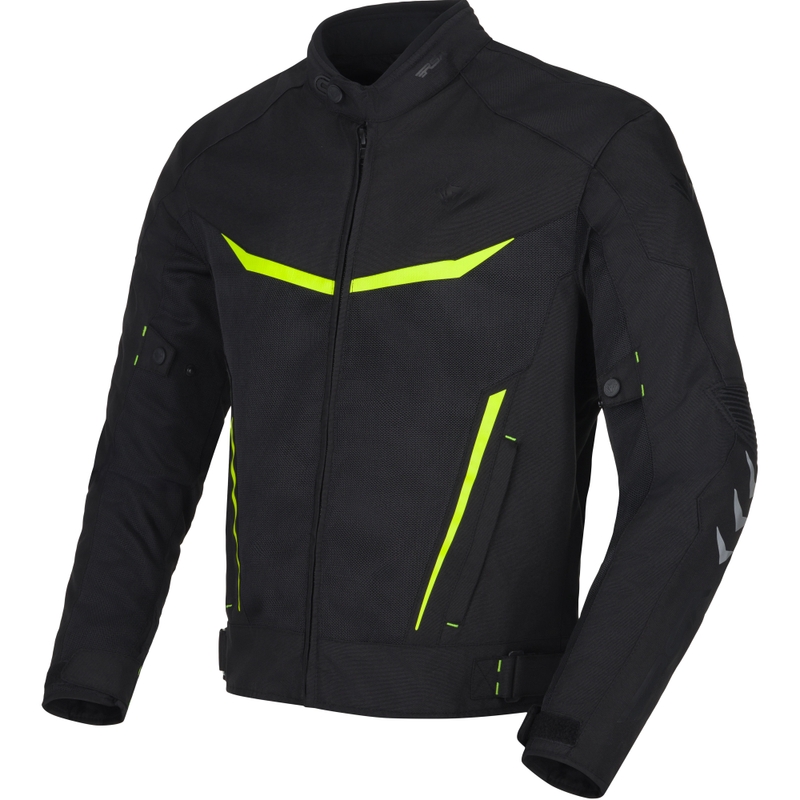 Veste moto RSA Runway noir-jaune fluo